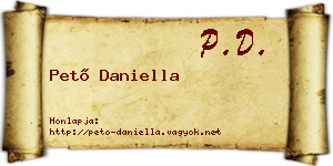 Pető Daniella névjegykártya